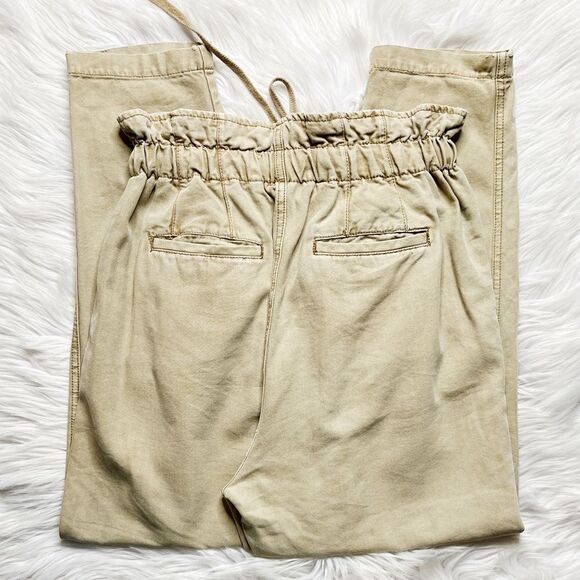 Free People Margate Belted Paper Bag Pants Tan Size XS - Picture 5 of 8
